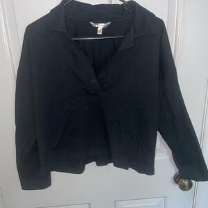 Banana Republic Women's Black Collared Blouse